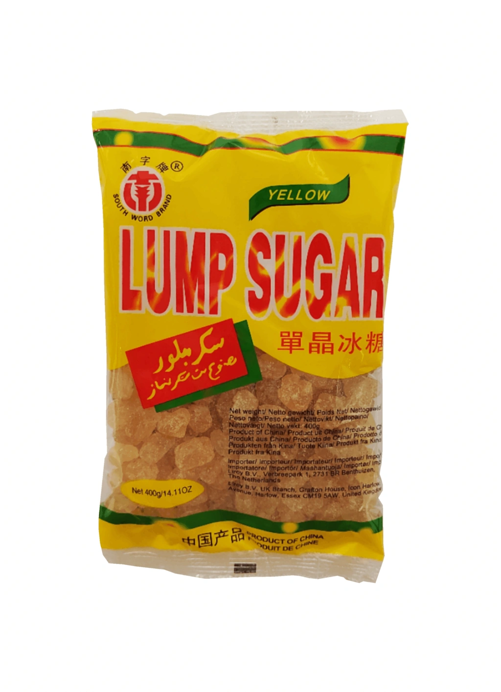 Socker Kristall Gul 400g Lump Kina