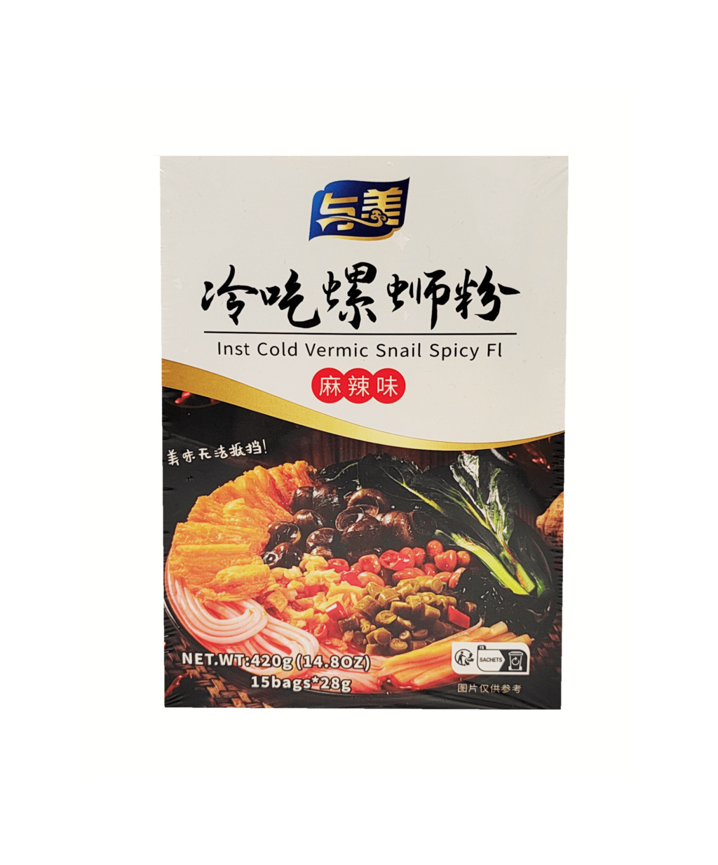 螺蛳粉 麻辣味 15袋x28g/420g 与美中国