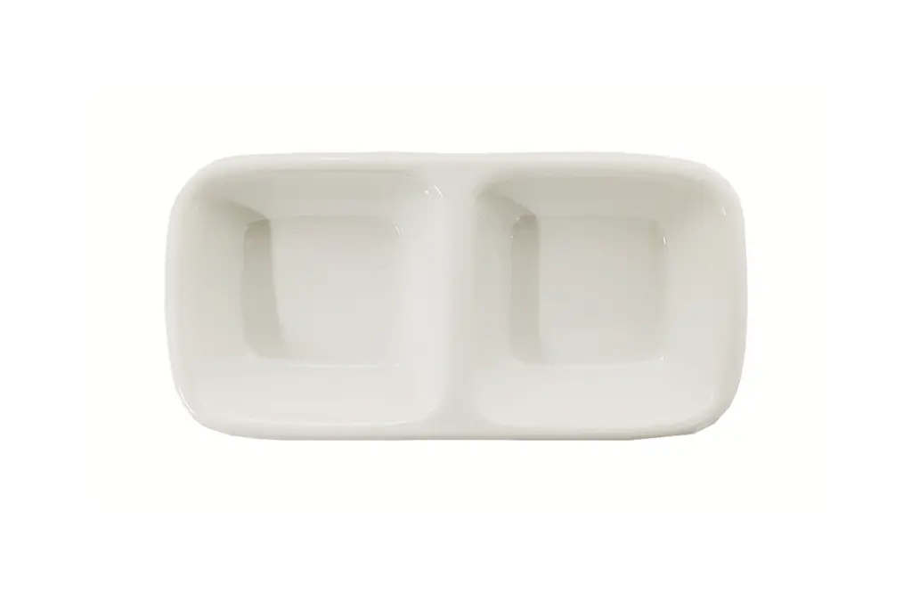 酱油碟 白色双矩形 D0009 中国
