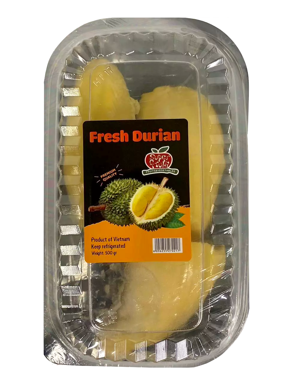 Färska Durian Fruktkött 500g Vietnamn