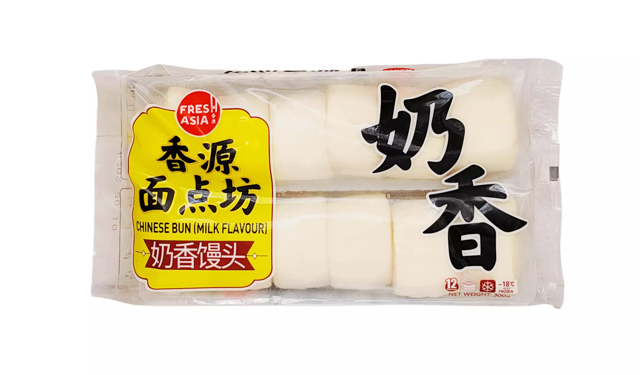 Ångande Bao Med Mjölk Smak Fryst 300g Freshasia Kina