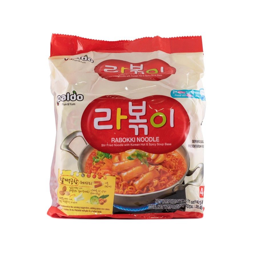 Instant Noodles Strong 580g (145gx4p / pkt) Rabokki Paldo Korean