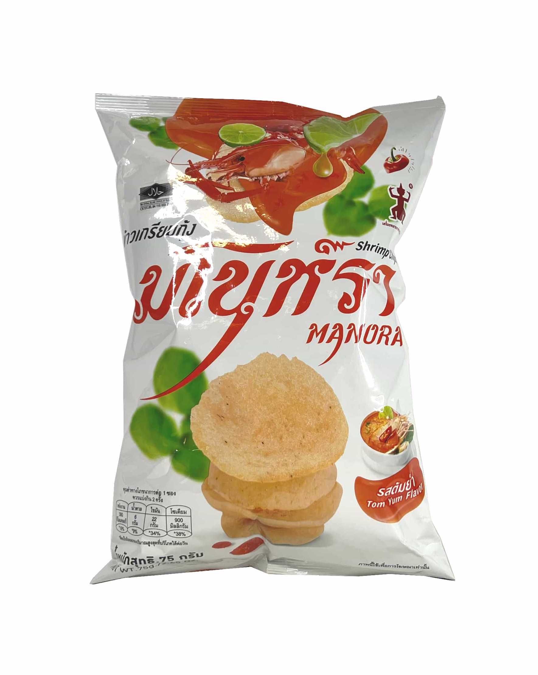 Chips Med Tom Yum Smak 75g Manora Thailand