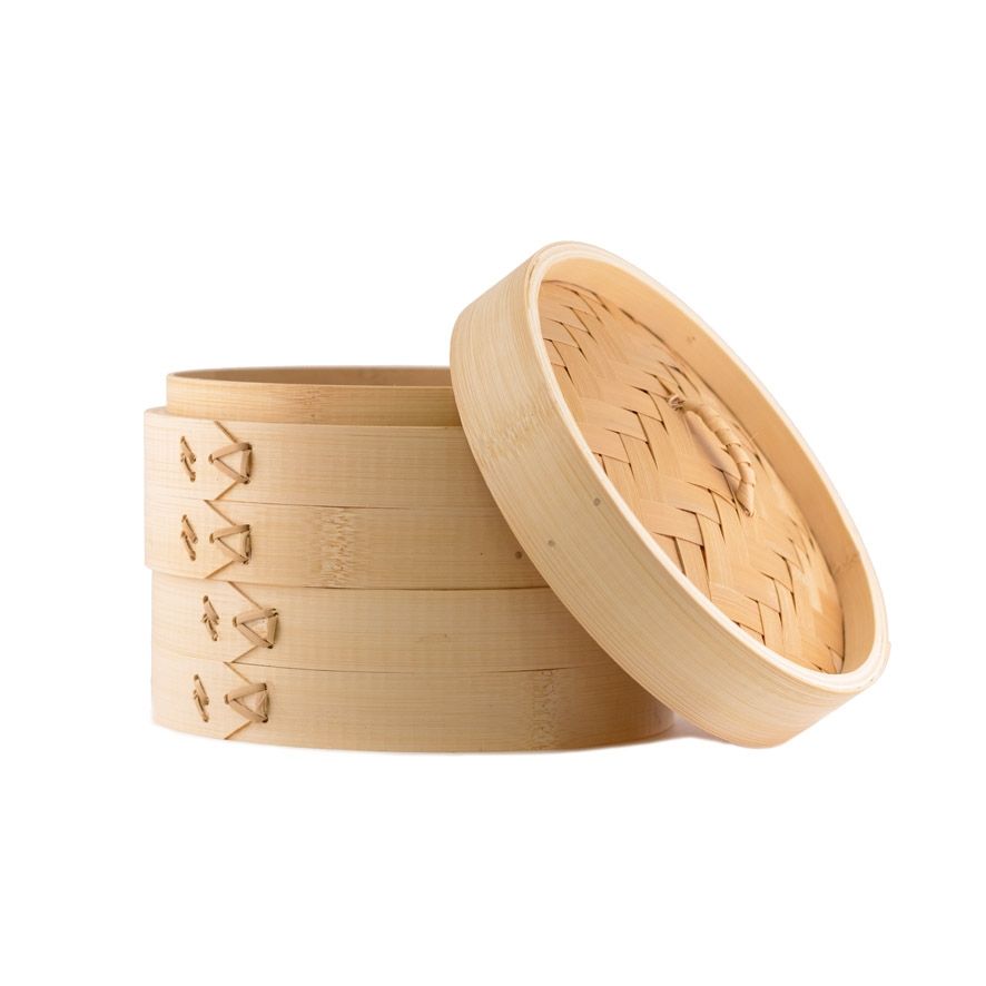 Bamboo Steamer W:25cmxH:16cm (10#), Basket: 2pcs, Lid: 1st/Pack /Set China