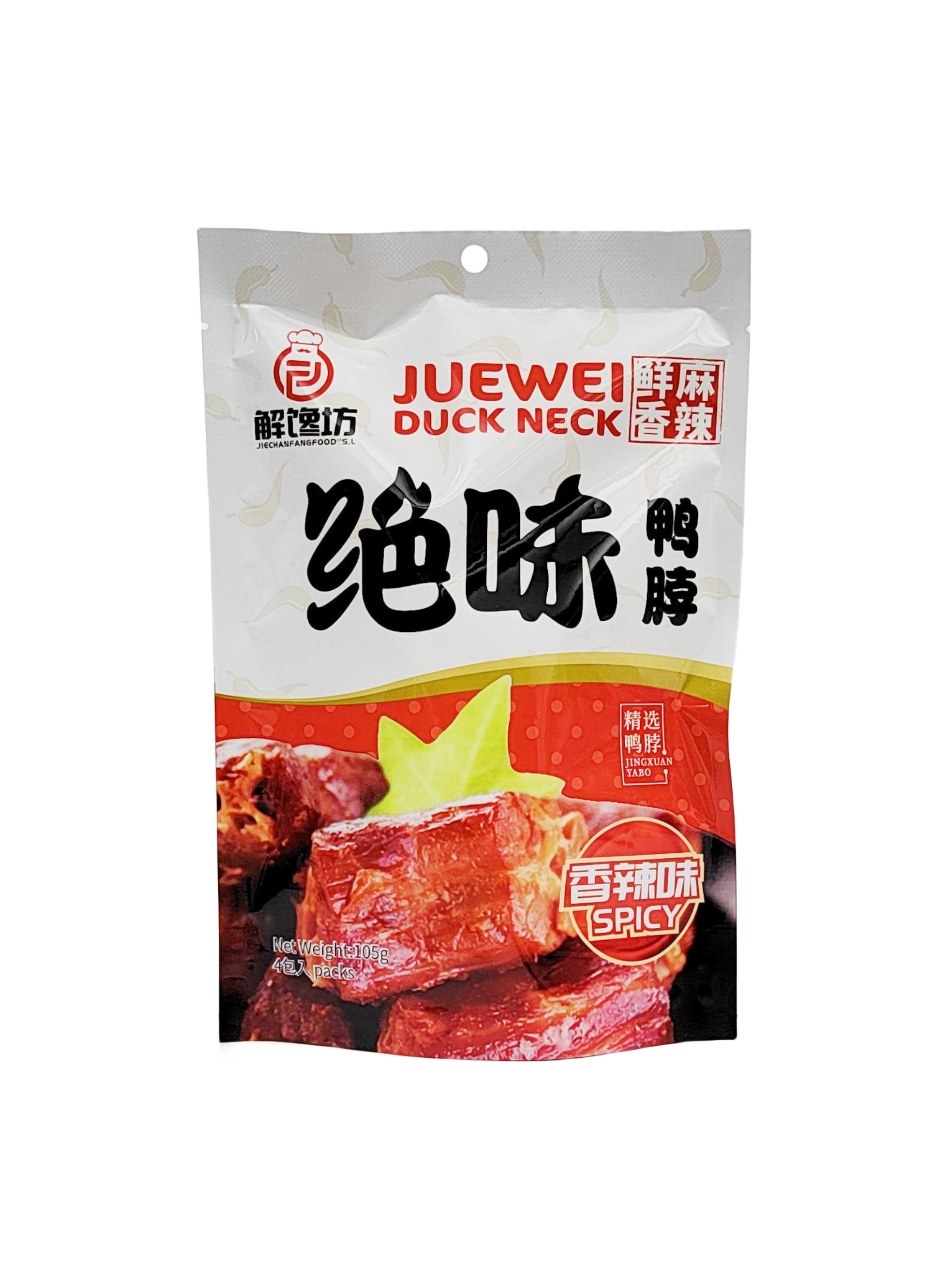 Marinated Duck neck Spicy Flavor 105g Jue Wei - Jie Chan Fang Food Spain