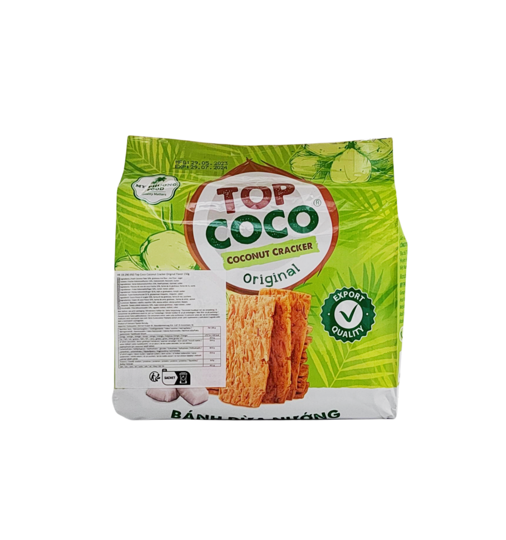 Kokosnöt Cracker Original Smak 150g Top Coco Vietnamn