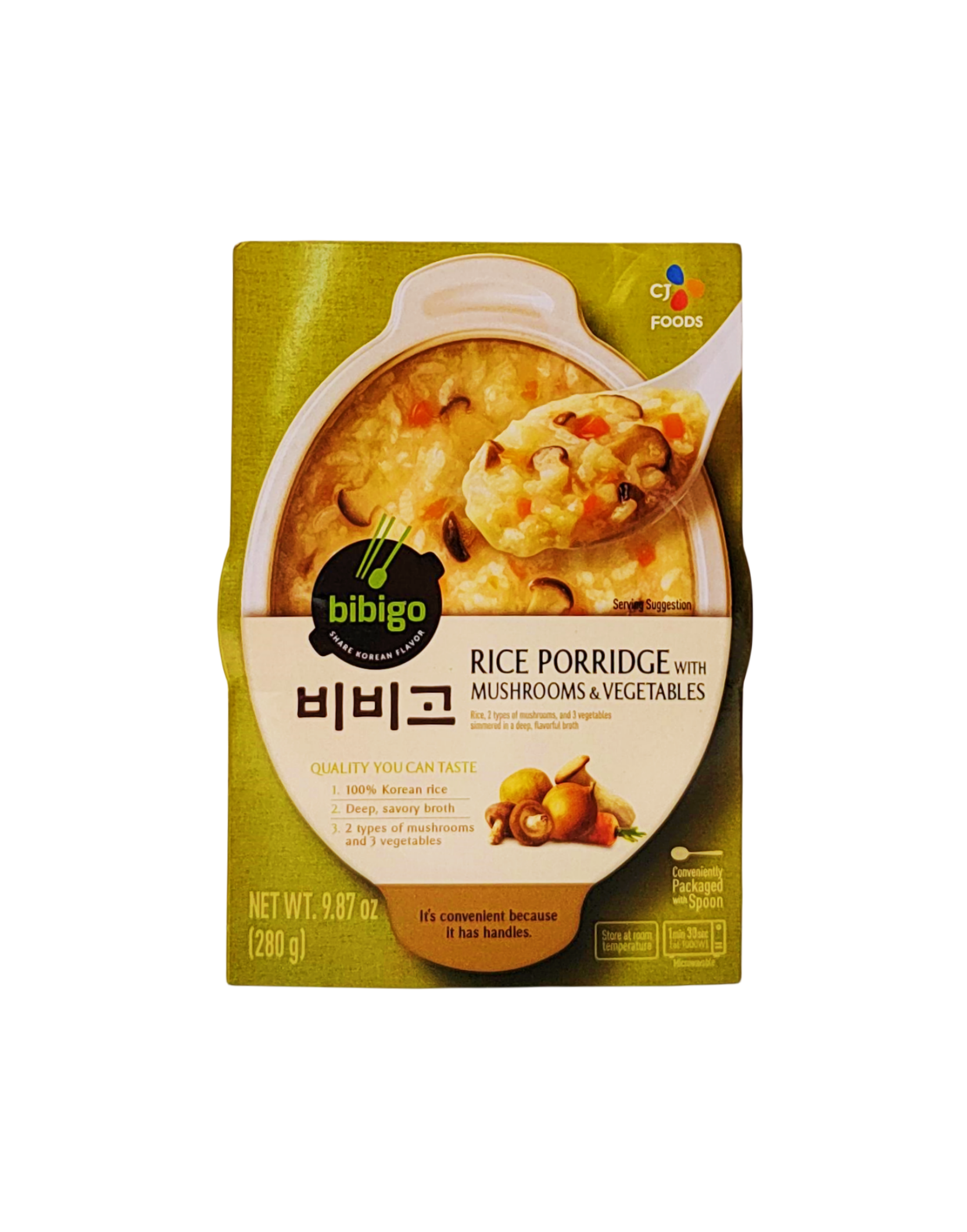 Risgröt Med Svamp/Grönsaker Smak 280g Bibigo Korea
