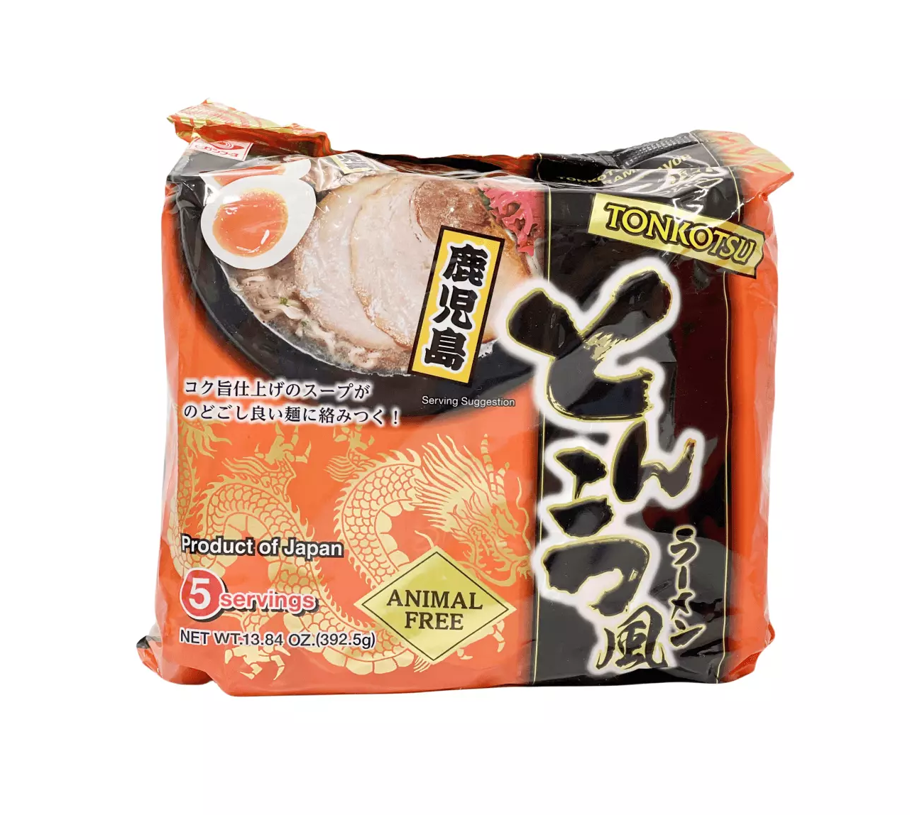 Instant Noodles Ramen Tonkotsu Flavour Kagoshima 392.5g Higashimaru Japan
