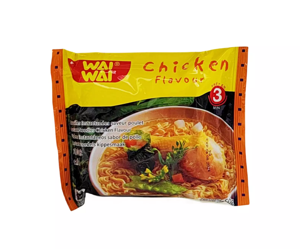 Instant Noodles With Chicken Flavor 60g Wai Wai Thailand