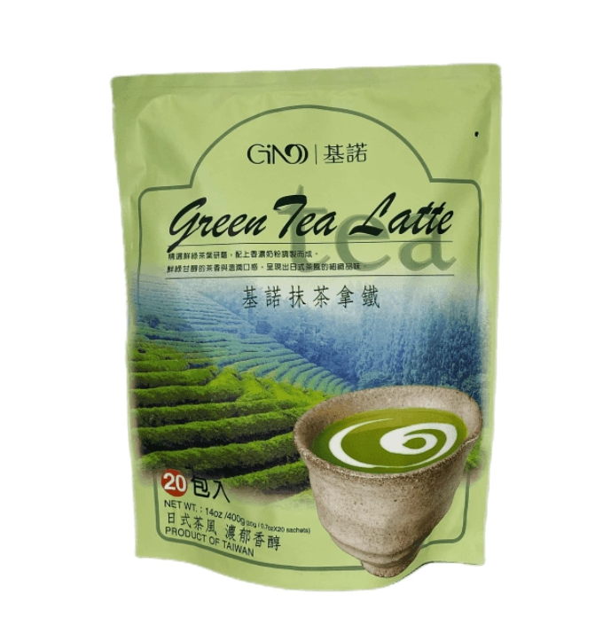 Instant Green Tea Latte 400g (20pcs) bag Gino Taiwan