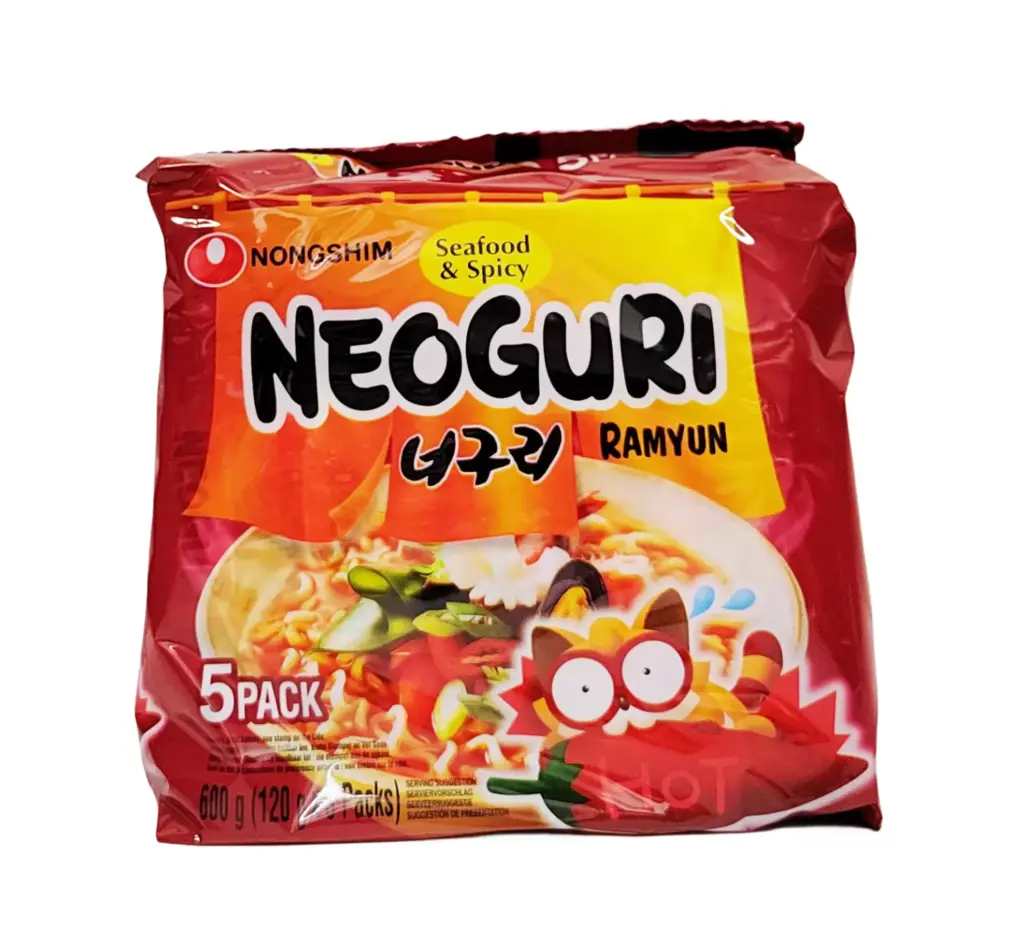 Snabbnudlar Neoguri Skaldjur/Spicy 5x120g/Förp Nongshim Korea