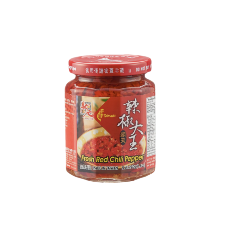 Canned Fresh Red Chili Pepper 240g Master Taiwan