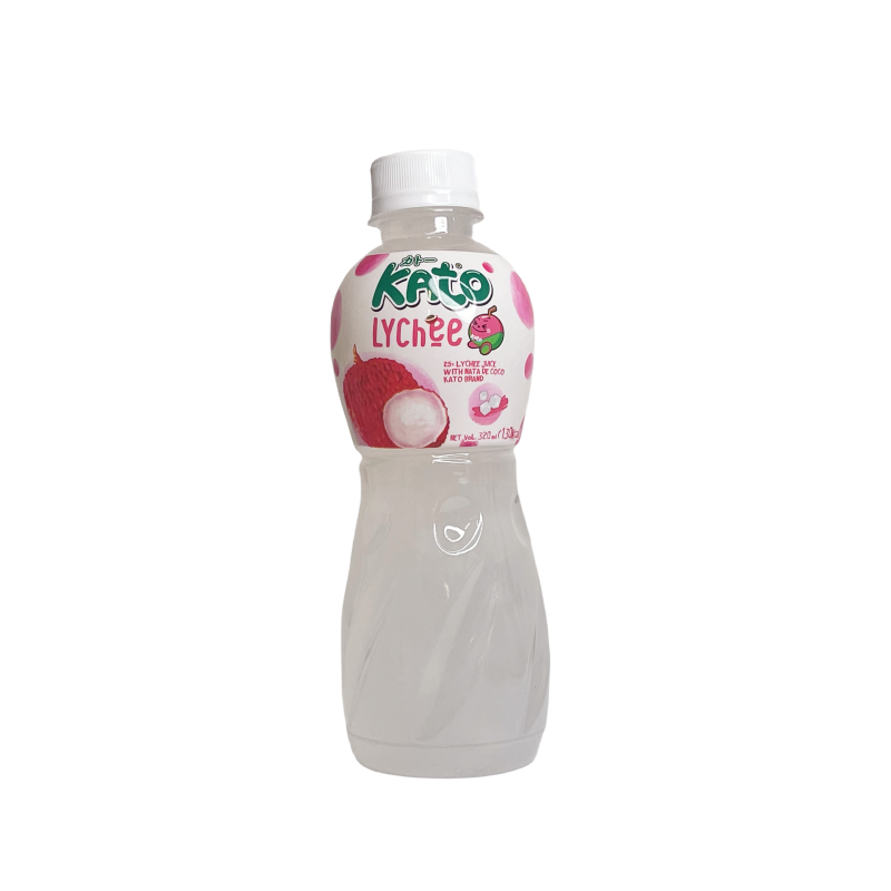 Lychee Juice med Nata De Coco 320ml KATO Thailand