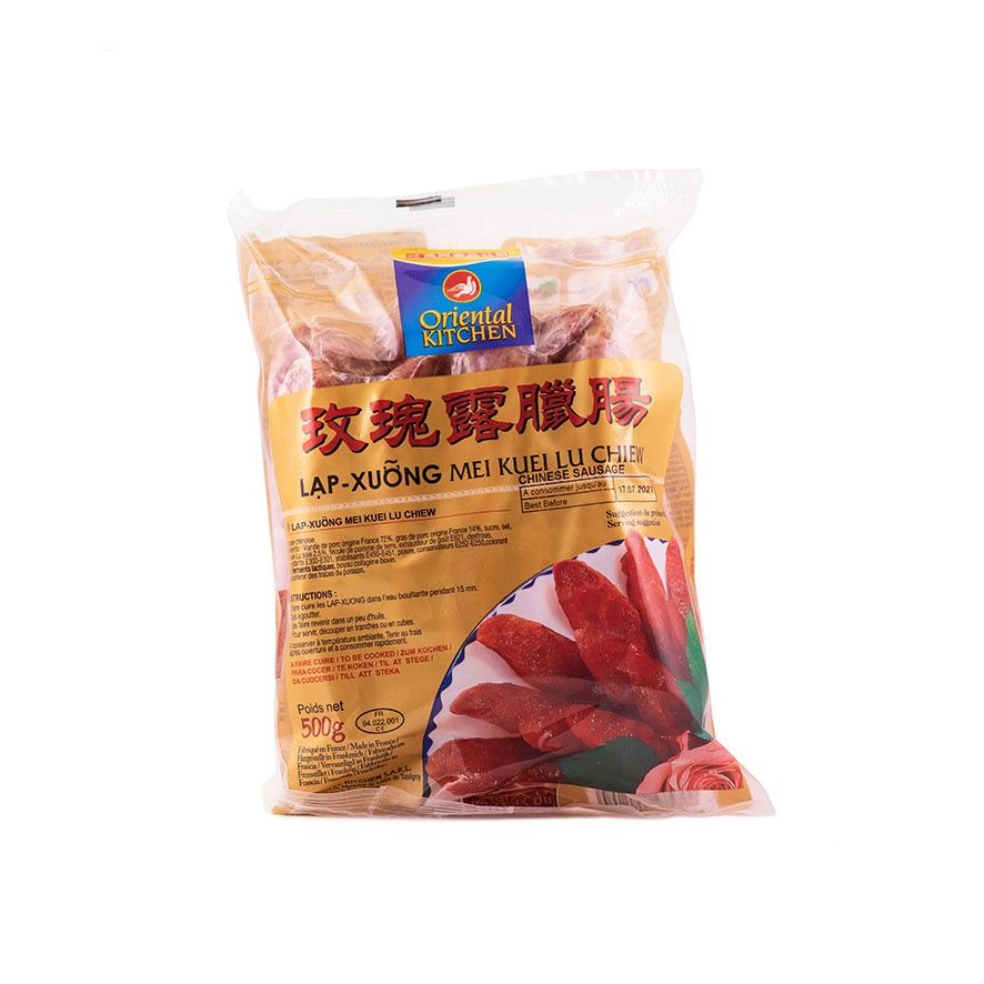 Fläsk Korv Lap-Xuong Mei Kuei Lu Chiew 500g Oriental Kitchen Frankrike