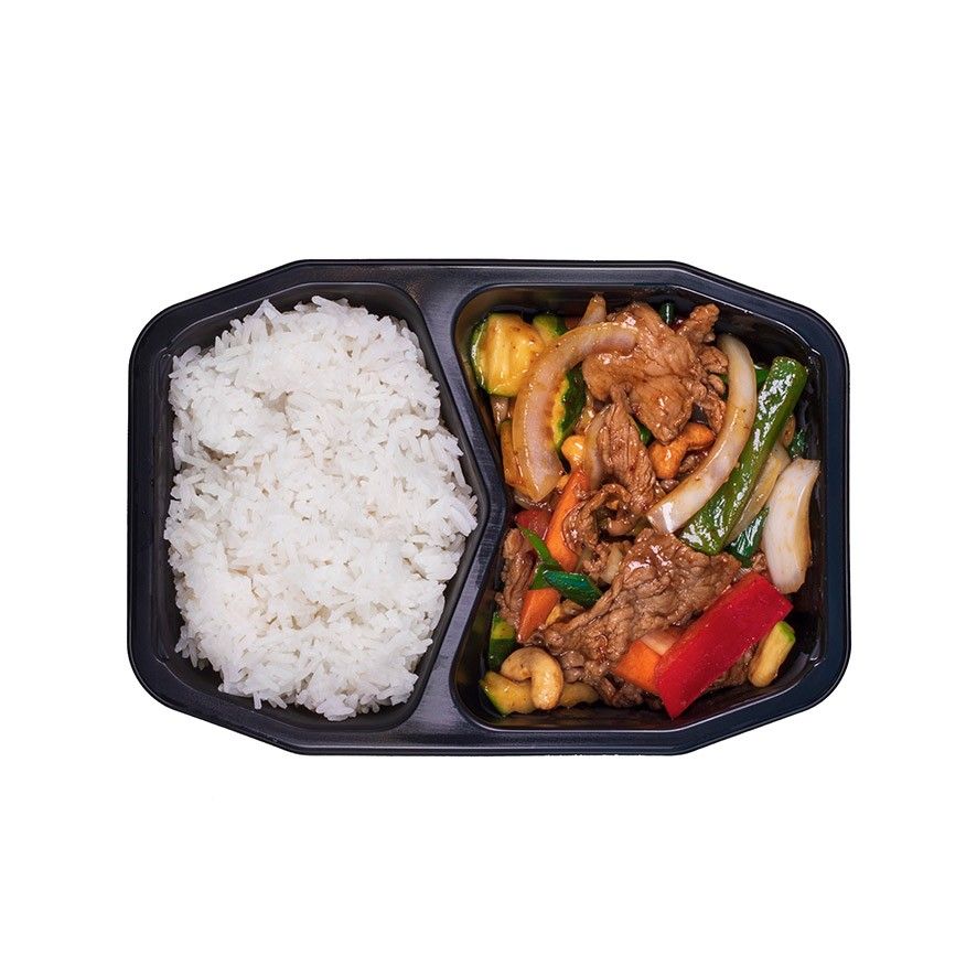 Wokad biff med grönsaker och cashewnötter Sverige