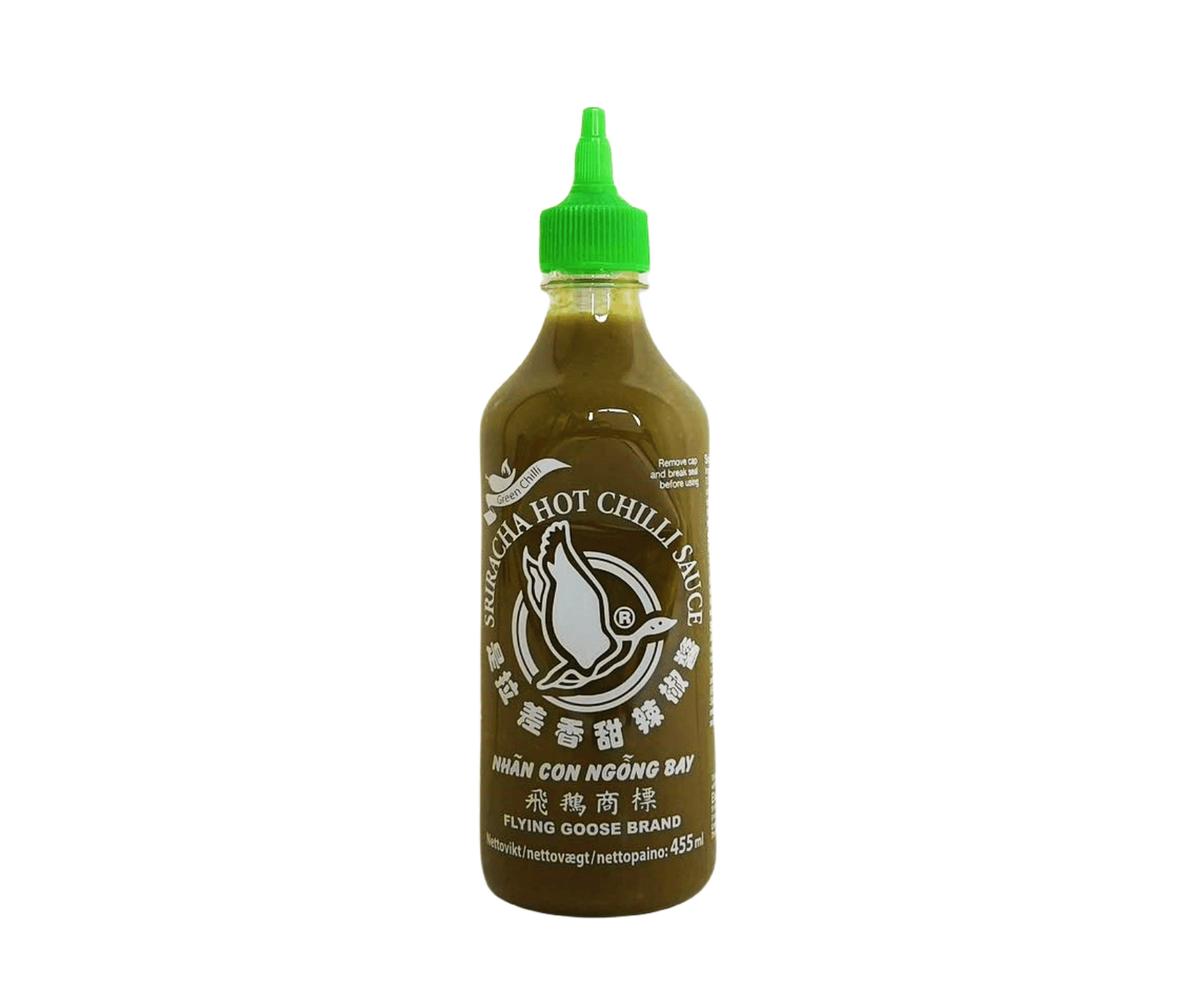 Sriracha Gröna Chilisås 455ml Flying Goose Thailand