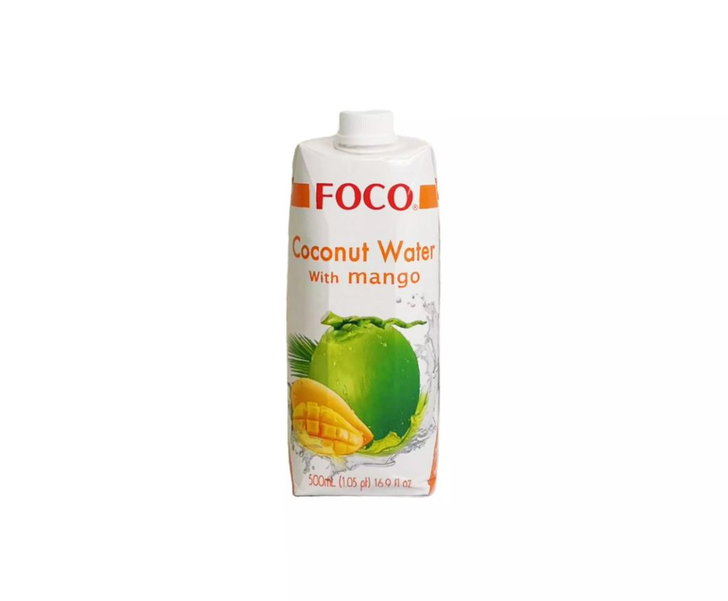 Kokosvatten Mango Smak 500ml Foco Vietnam
