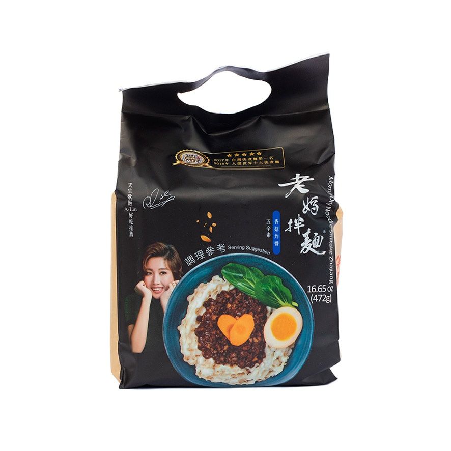 Nudlar Shiitake Zhajiang 472g (118gx4st) Moms Taiwan