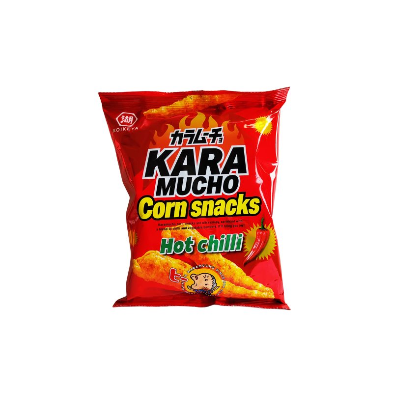 Majs Snacks Karamucho Hot Chili Räfflade 65g Koikeya Japan