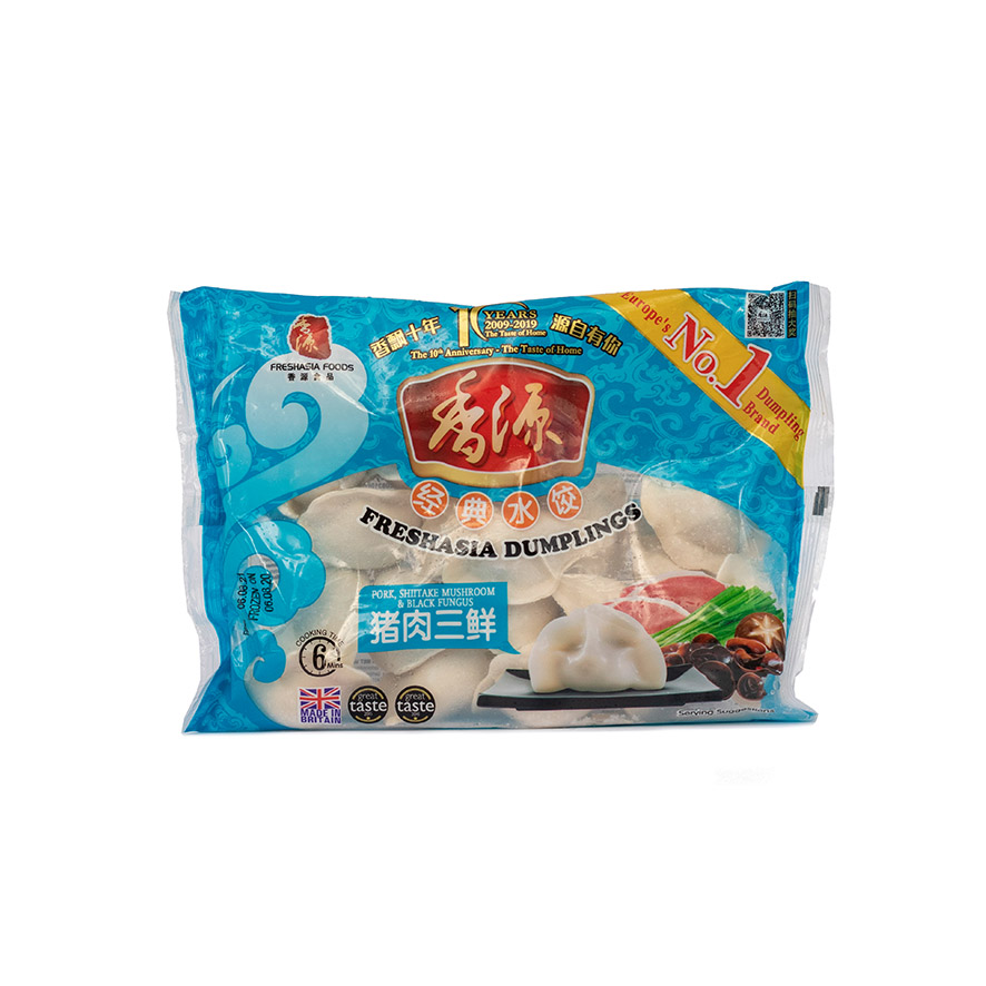 Dumpling Fläsk/Shittake/Skogsöronsvamp Frozen 400g Freshasia Foods UK