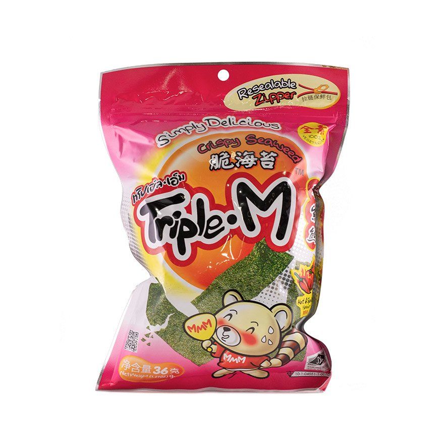 脆海苔 麻辣味 35克 Triple-M 韩国