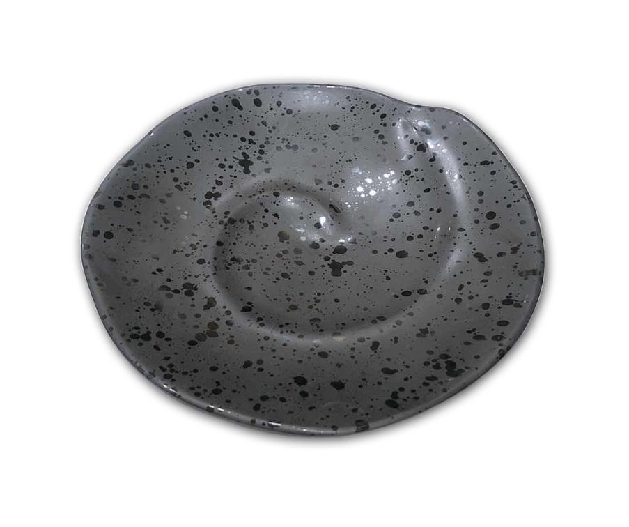 Black melamine plate Tai Ji style 17cm MA-E117 JB Products