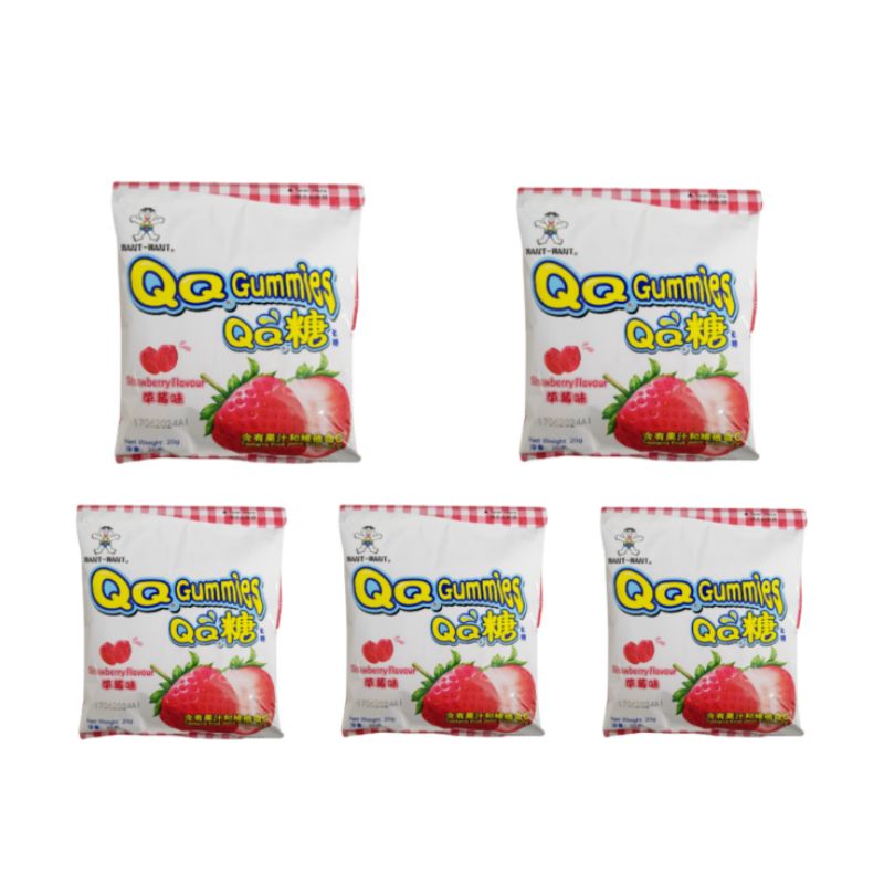 QQ Gummies Jordgubbe Flavor 5x25g/påse Want Want Kina
