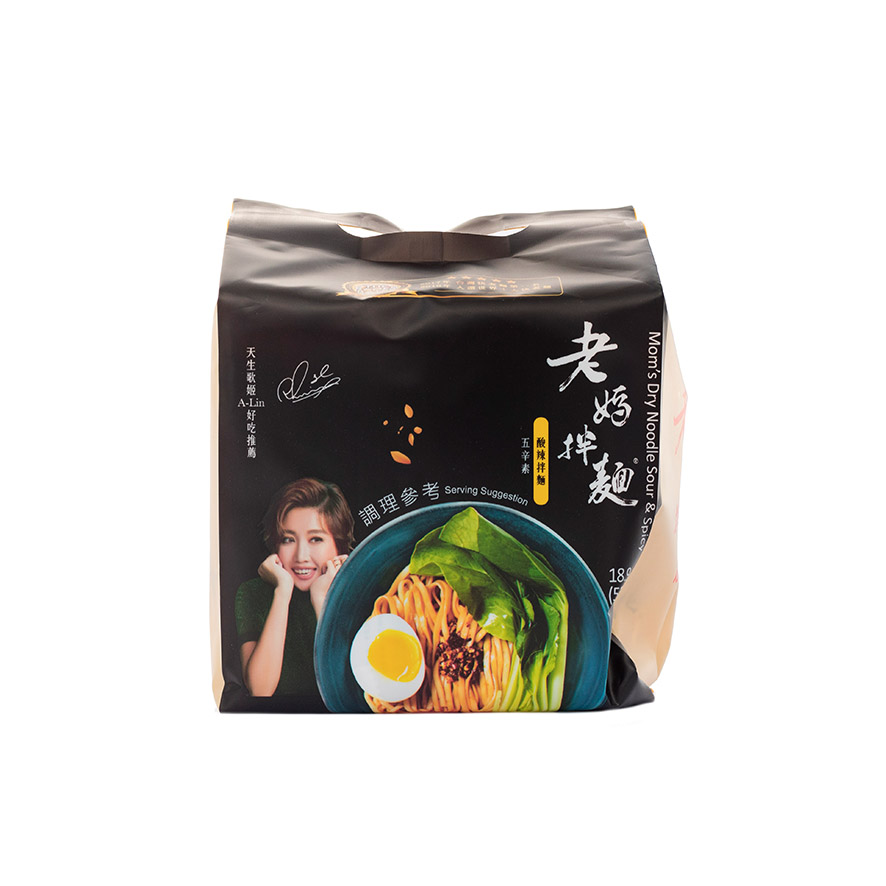 Noodles Sour/Hot 536g (134gx4pcs) Mom's Taiwan