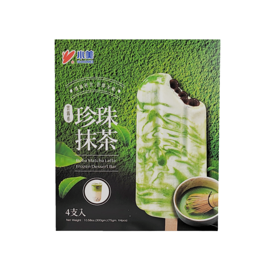 Ice Cream With Matcha Bubble Flavor Frozen 4x75g/package Shao Mei Taiwan