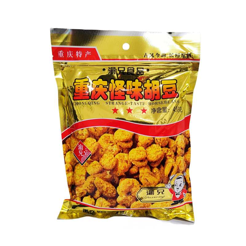 Broad Beans Med Chong Qing Spicy Smak 450g Yu Xiong Kina
