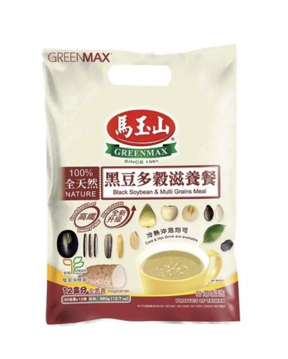 Svart Sojaböna/Flerkornsmåltid Vegansk 360g Green Max Taiwan
