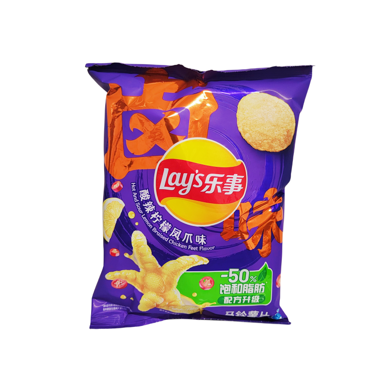 酸辣柠檬凤爪味 薯片 70g 乐事 中国