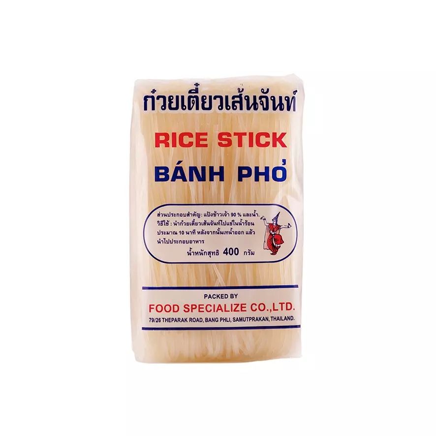 Rice Noodles BÁNH PHÓ M 400g Food Specialize Thailand