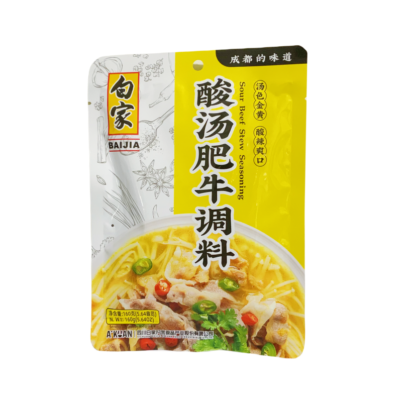 Sour Beef Soppa Krydda 160g Bai Jia Kina