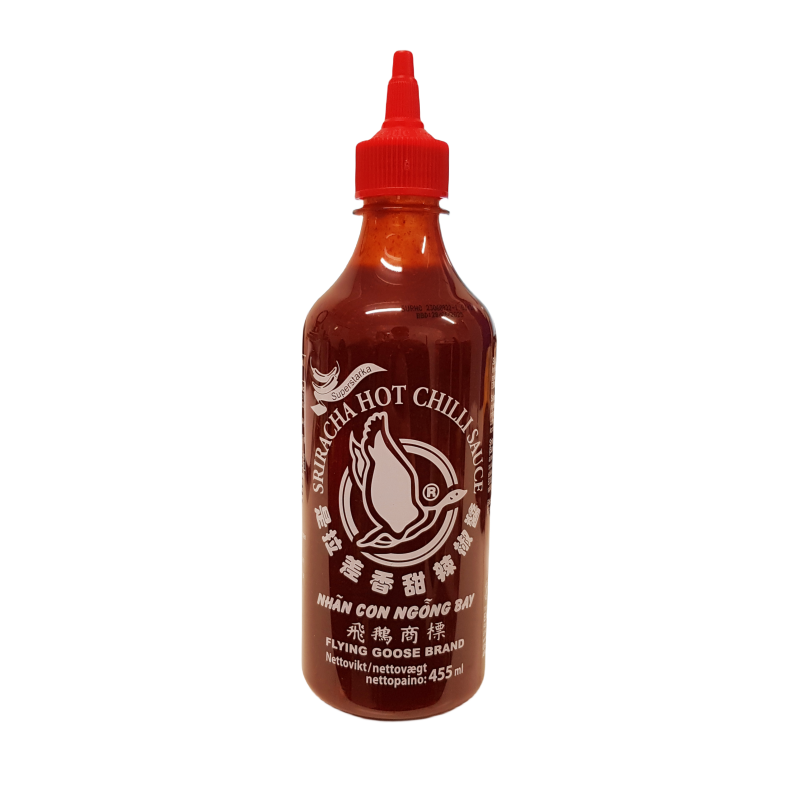 Sriracha Extra HOT Chilisås 455ml Flying Goose Thailand
