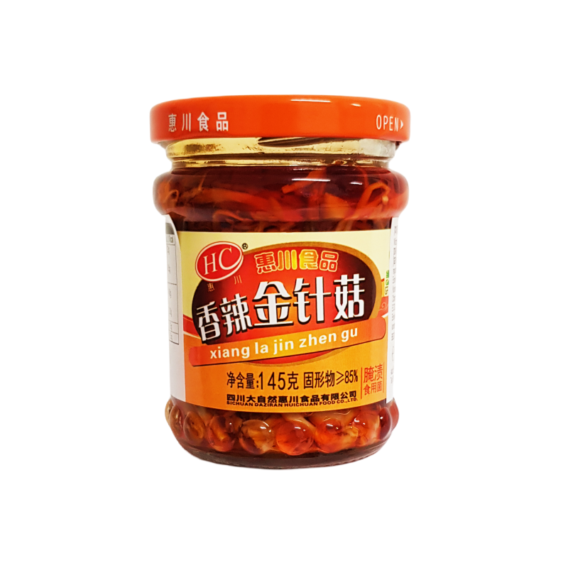 Enoki Svamp Med Spicy Smak 145g Hui Chuan Kina