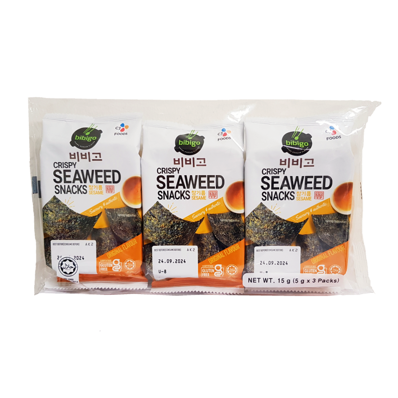 岩烤海苔 原味 (3stx5g) Bibigo 韩国