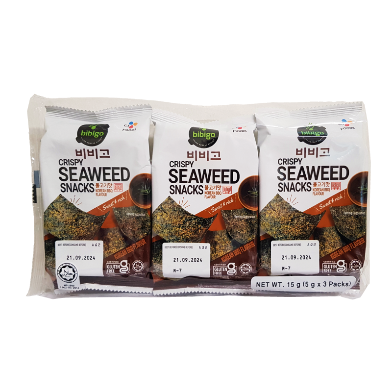 岩烤海苔 BBQ味 (3stx5g) Bibigo 韩国