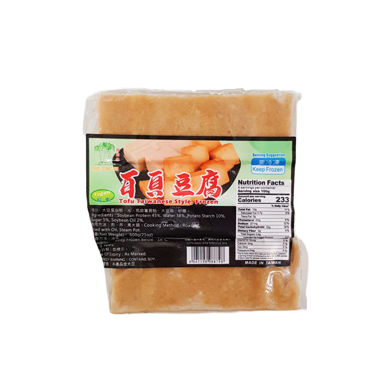 Tofuplattor Taiwanese Style Fryst 600g Taiwan