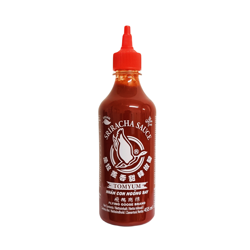 Sriracha Chilisås Med Tom Yum Smak 455ml Flying Goose Thailand