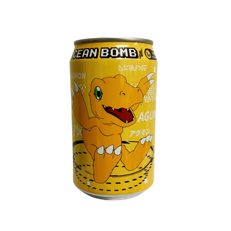 Sparkling Water Agumon with Banana Flavour 330ml Ocean Bomb China