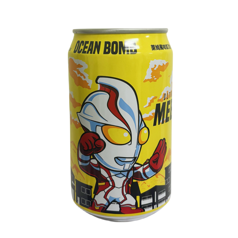 Sparkling Water Ultraman with Green Apple Flavor 330ml Ocean Bomb China