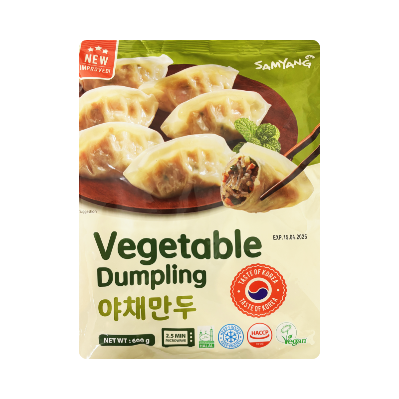 Dumpling Vegetarian Frozen 600g Samyang Korean