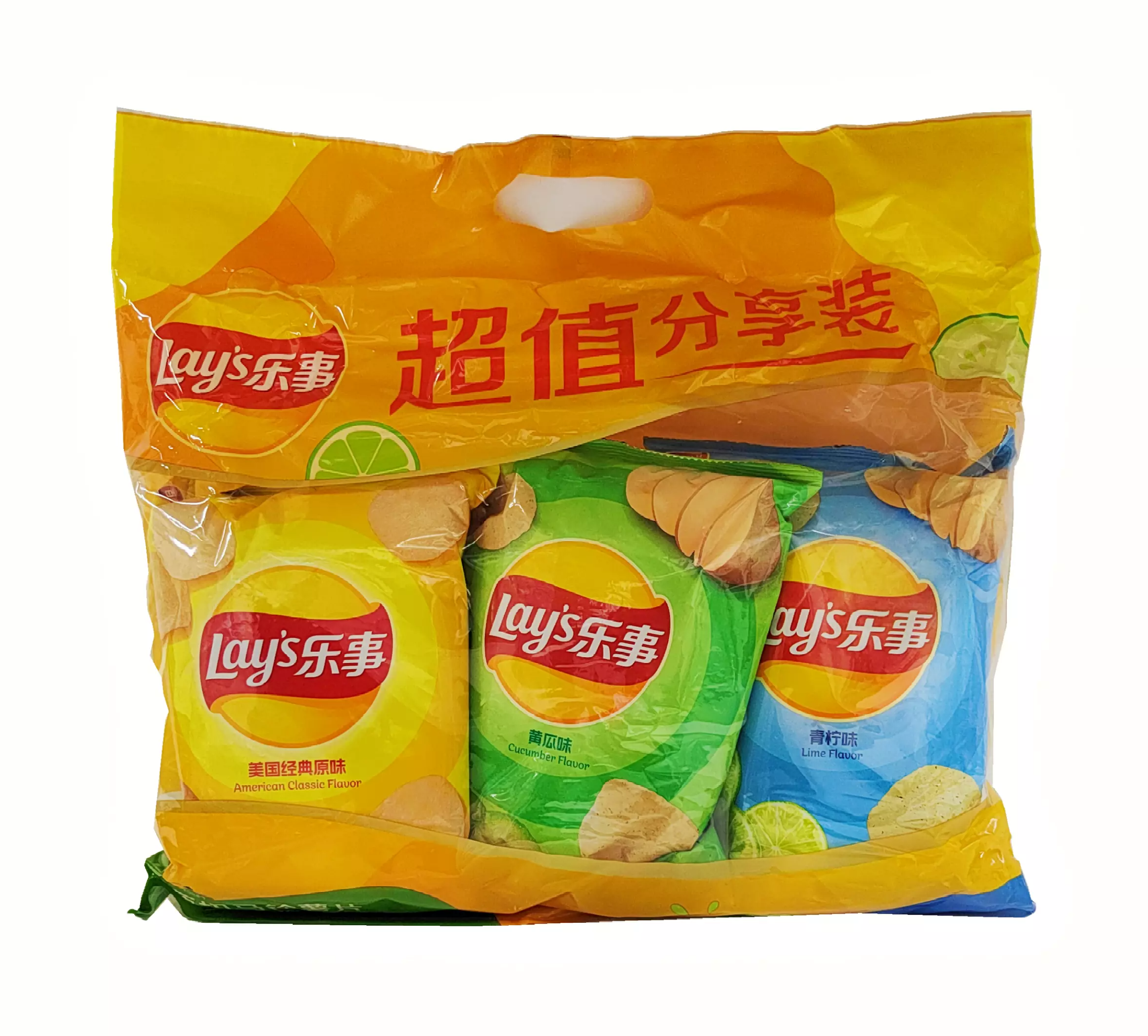 乐事薯片 原味/黄瓜/柠檬 3stx70g/包