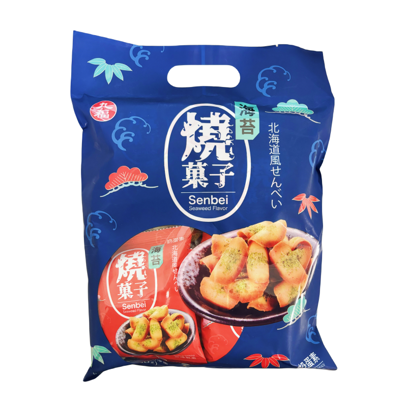 海苔烧果子 北海道风味米果 200g 九福 台湾
