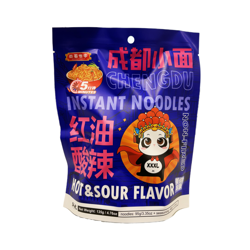 Instant Noodles Chengdu Strong and Sour Flavour 123g Sichuan King China