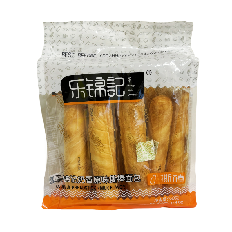 Breadstick Mjölksmak 380g Le Jin Ji Kina