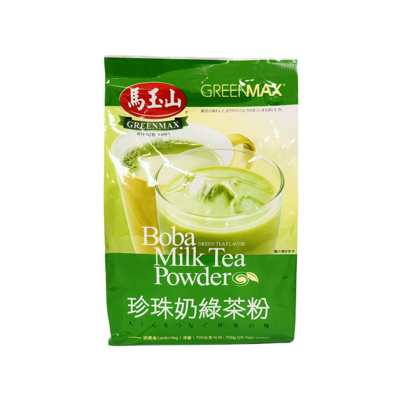 Boba Milk Tea Powder Green Tea Flavor 700g Green Max Taiwan