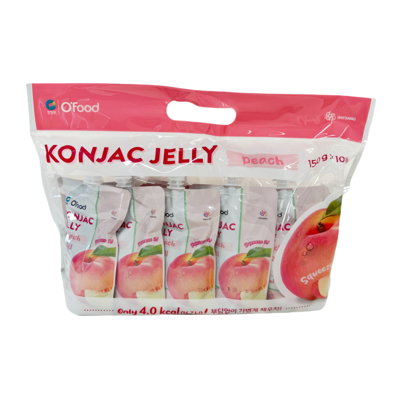Konjac Jelly Peach Taste 150gx10st/package CJW Korea