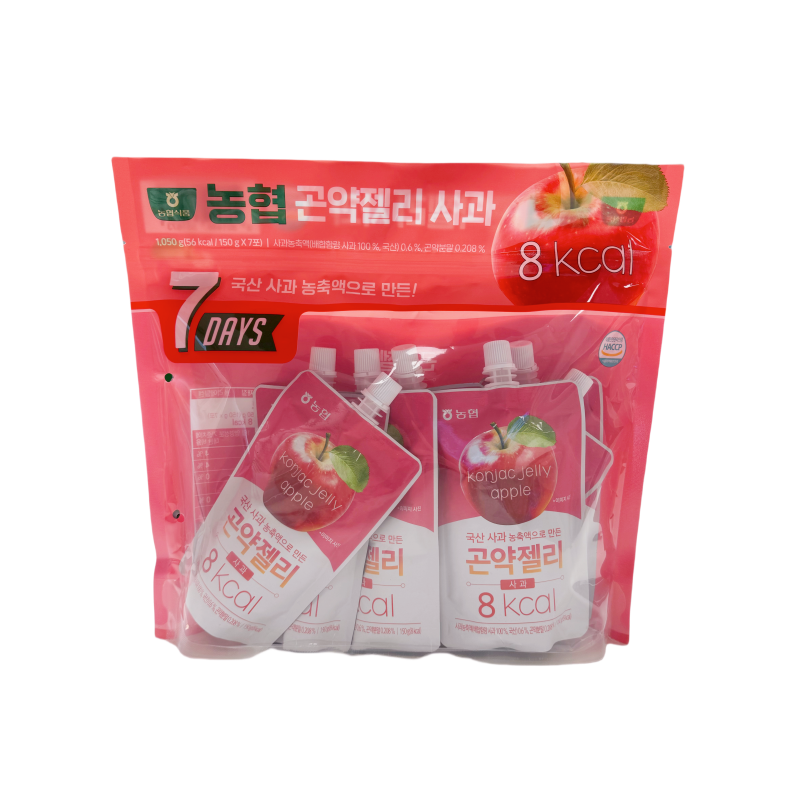 Konjac Jelly Äpple Smak 7x150g/Förp NH Korea